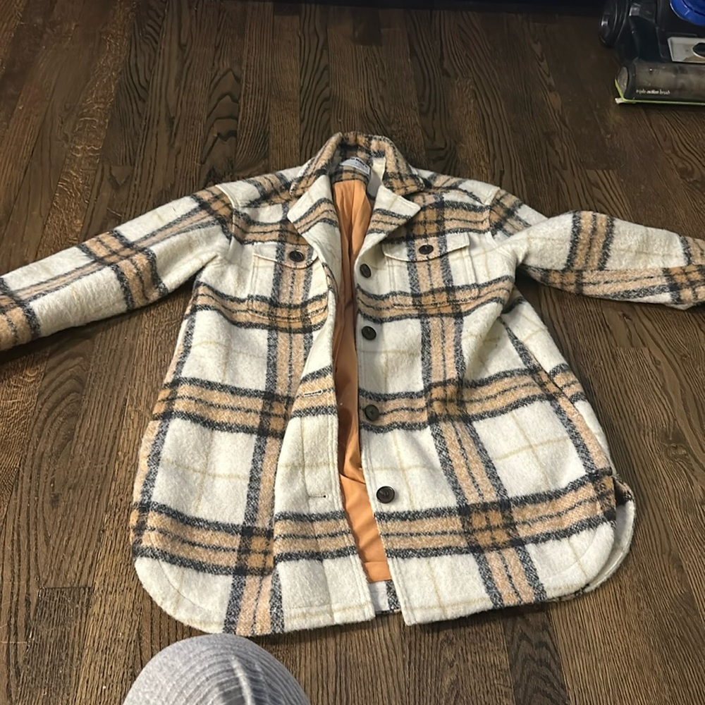 Old Navy, plaid parka jacket
